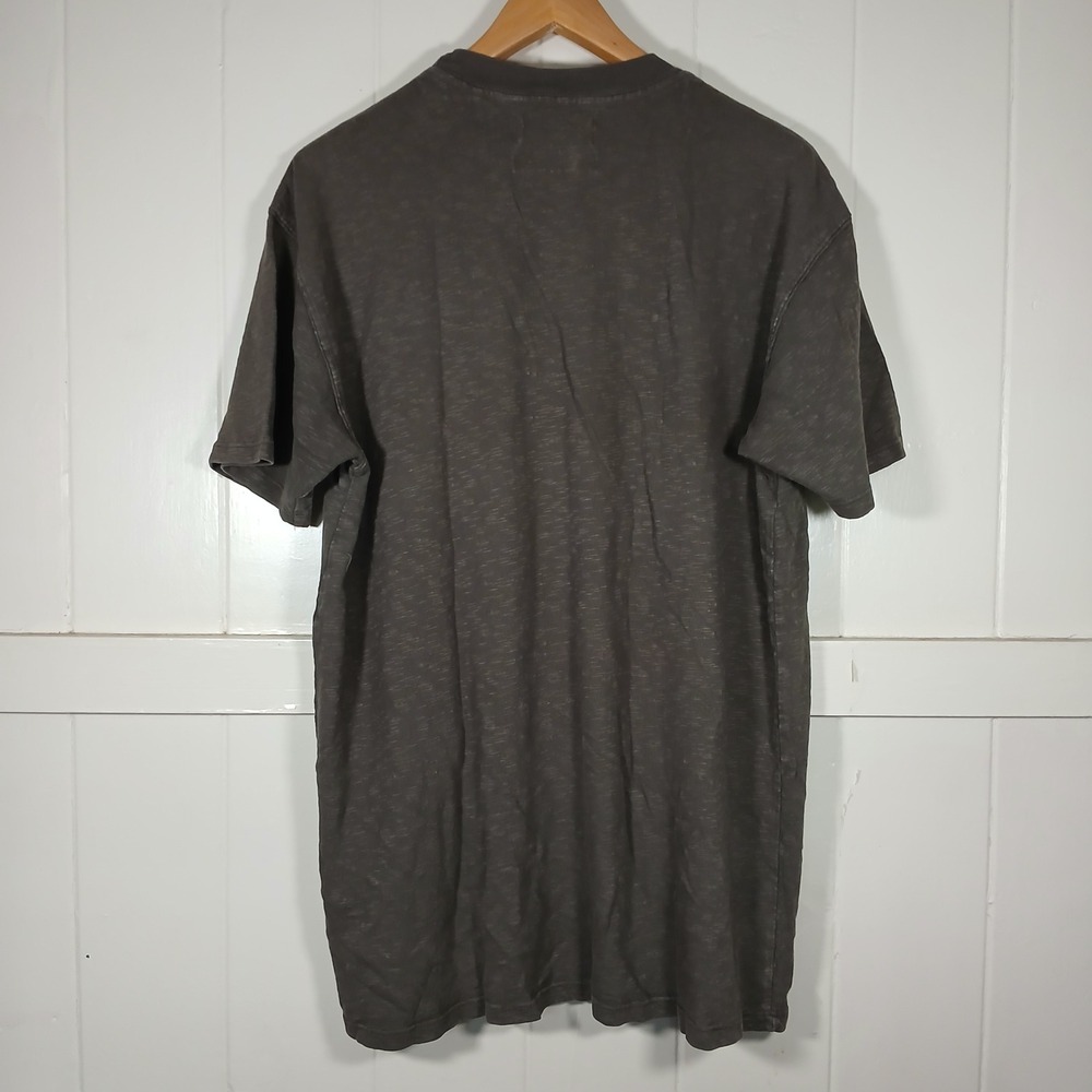 Feature All Things Good T-Shirt Mens Small Grey Slub Cotton Made in USA KH - Picture 2 of 7
